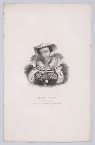 Mary, Queen of Scots by Charles Achile d'Hardivillier, print, 1833