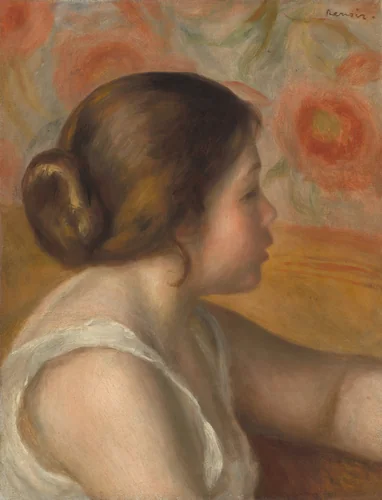 Head of a Young Girl by Auguste Renoir, painting, 1890