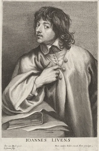 Jan Lievens by Lucas Emil Vorsterman; Sir Anthony van Dyck, print, 1626-1641
