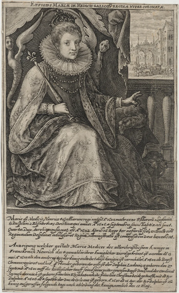 Marie de Medici, Wife of Henry IV of France by Unknown 19th Century, print, 1800-1899