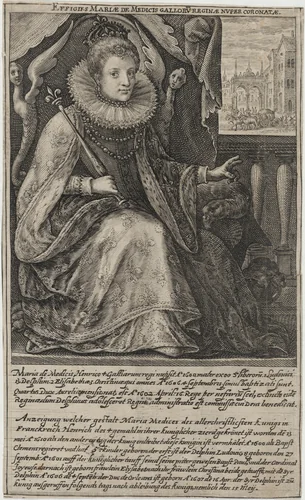 Marie de Medici, Wife of Henry IV of France by Unknown 19th Century, print, 1800-1899