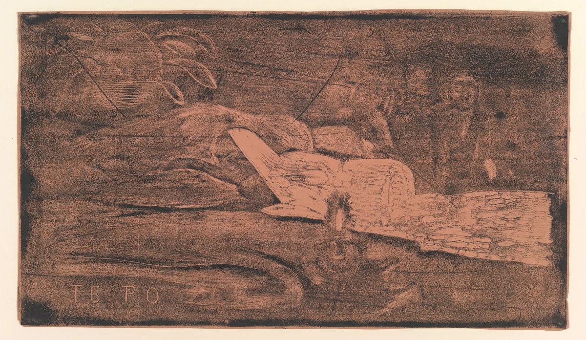 Te Po by Paul Gauguin, print, 1893-1894