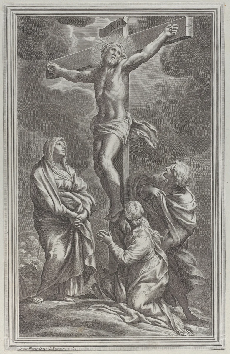 The Crucifixion by Cornelis Bloemaert, print, 1662
