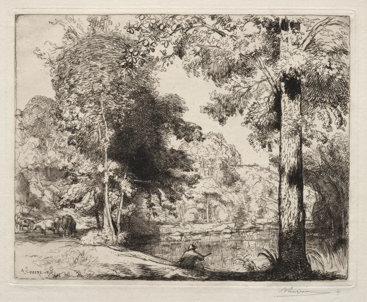 Bords de la Vie by Auguste Louis Lepère, print, 1908