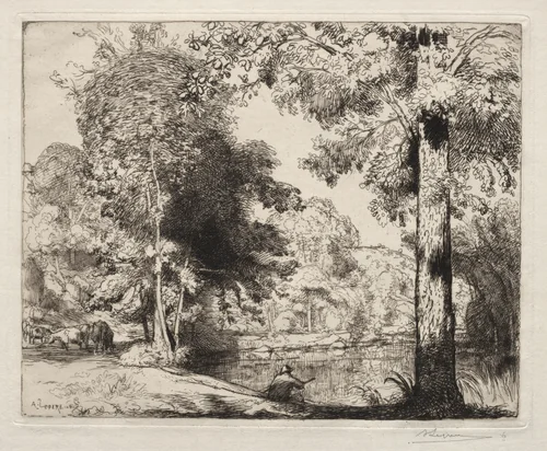 Bords de la Vie by Auguste Louis Lepère, print, 1908