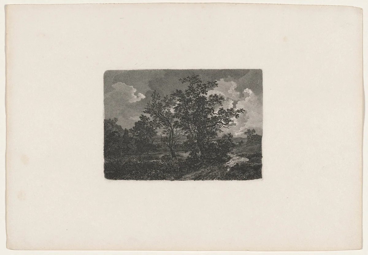 Nocturnal Landscape by Carl August Lebschée; Johannes M. von Hermann, print, 1828