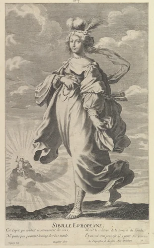 Sibyl of Europe, from La Galerie des femmes fortes by Gilles Rousselet, print, 1630-1640