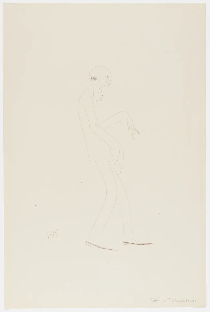 Georges Ribemont-Dessaignes from Caricatures by Georges de Zayas: Eight Very Modern Painters, Two Sculptors and a Musician (Caricatures par Georges de Zayas: Huit peintres, deux sculpteurs et un musicien très modernes) by Georges de Zayas, print, 1919