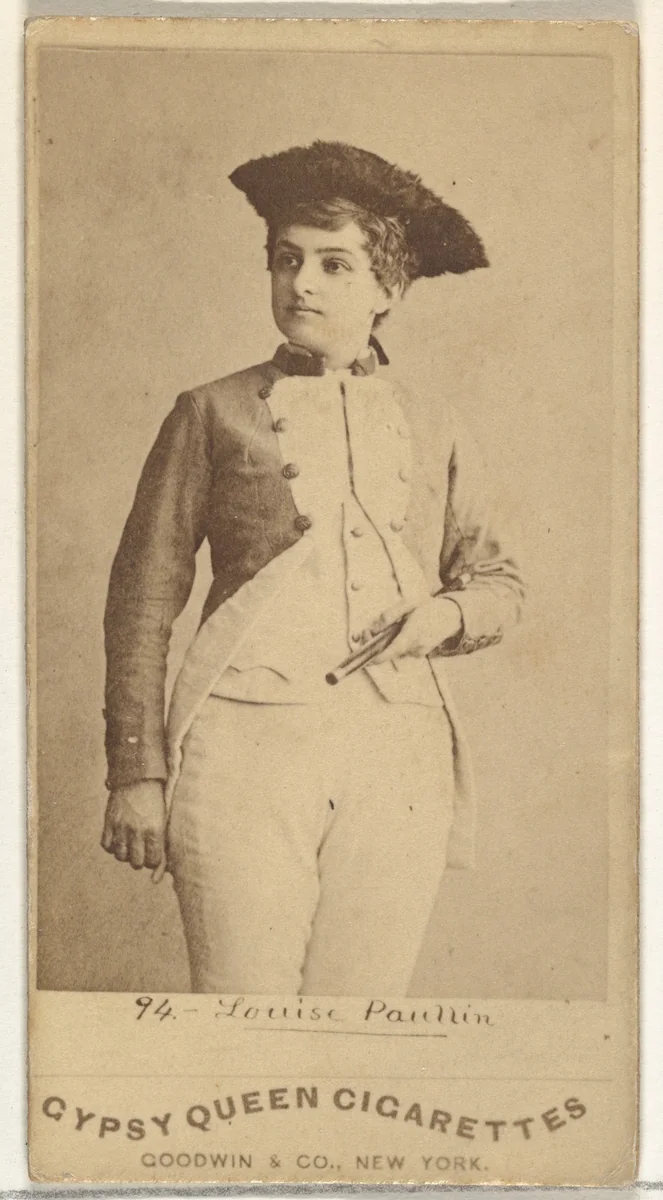 Louise Paullin, from the Actors and Actresses series (N171) for Gypsy Queen Cigarettes by Goodwin & Company, photograph, 1886-1890