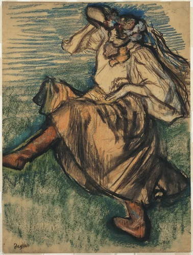 Dancer in Ukrainian Dress by Edgar Degas, drawing, 1899