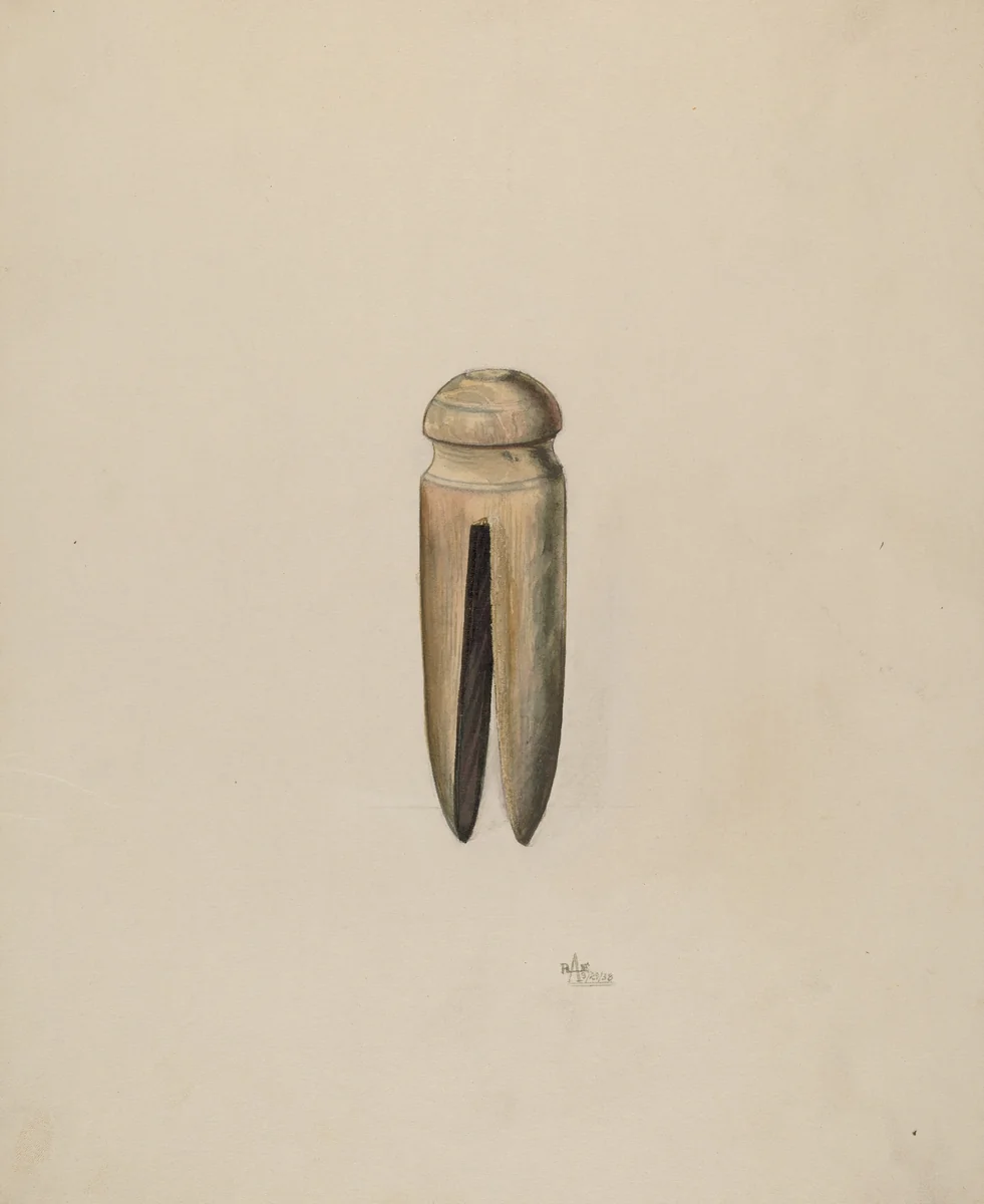 Clothes Pin by Ralph Atkinson, index of american design, 1938