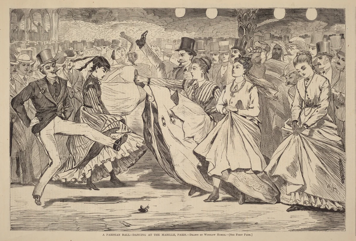 A Parisian Ball - Dancing at the Mabille, Paris by Winslow Homer, print, 1867