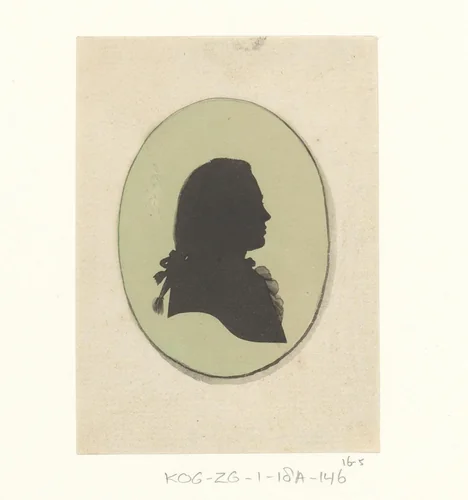 Silhouetportret van een onbekende man by Joseph Adolf Schmetterling, drawing, 1785