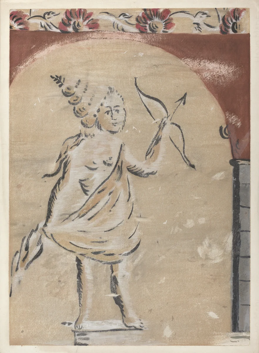 Free Hand Decorated Wall by Michael Lauretano, index of american design, 1940