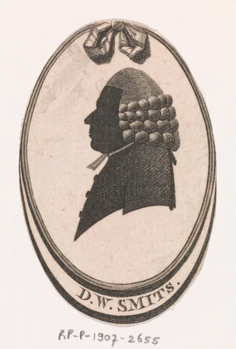 Silhouetportret van Dingeman Wouter Smits by Govert Kitsen, print, 1776-1810