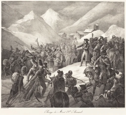 Passage du Mont St. Bernard (Napoleon's Army Crossing the St. Bernard Pass) by Théodore Gericault, print, 1822