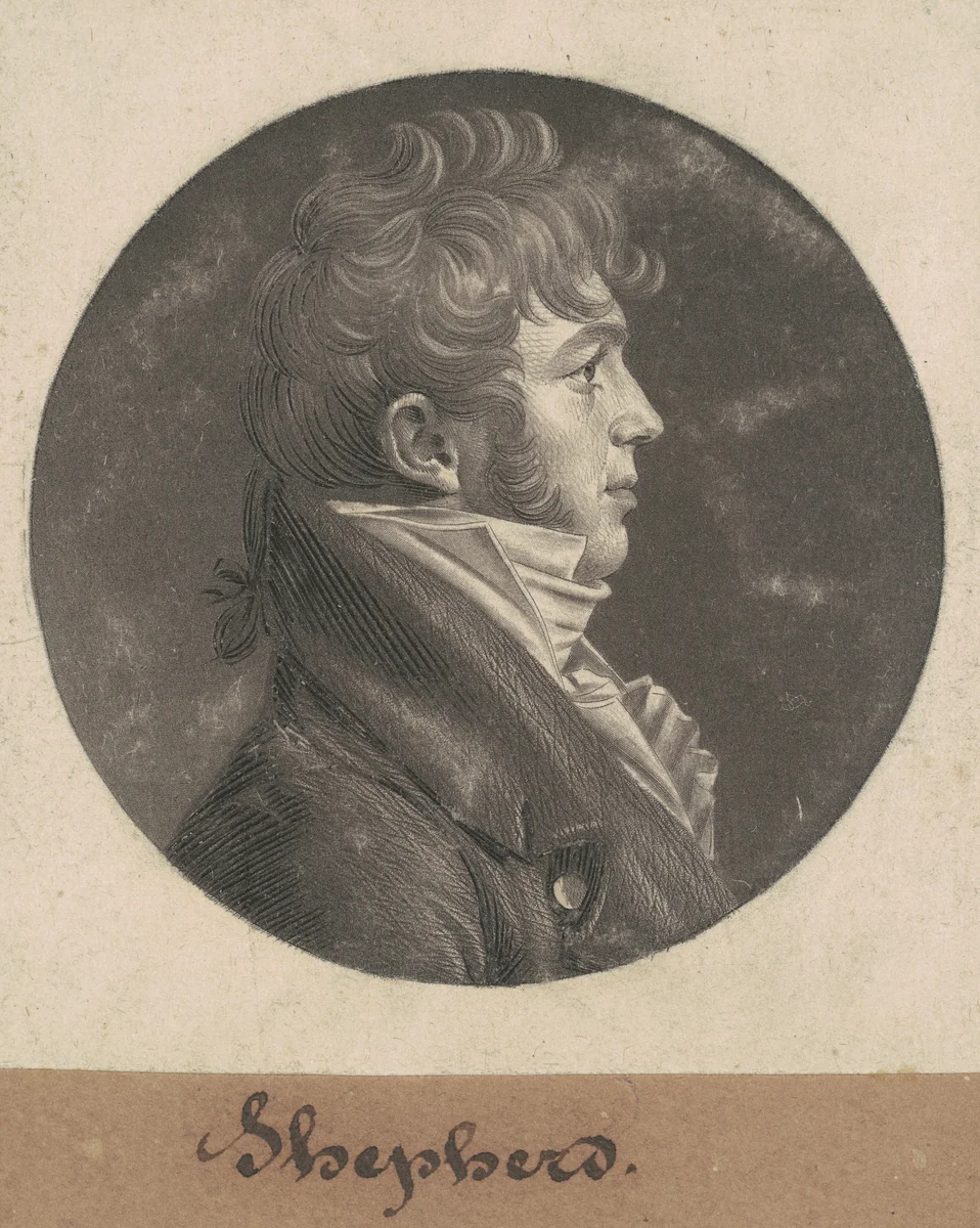 Shepherd by Charles B. J. Févret de Saint-Mémin, print, 1803