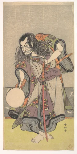 The First Nakamura Nakazo as a Samurai by Katsukawa Shunkō (勝川春好), print, 1780-1790