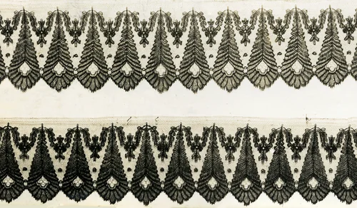 Border by England or France, textile, 1870-1879