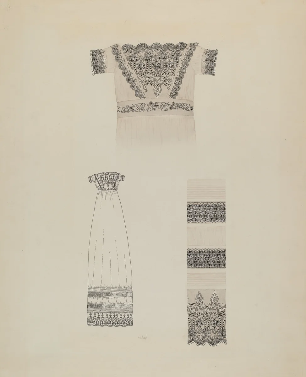 Infant's Dress by Joseph L. Boyd, index of american design, 1937