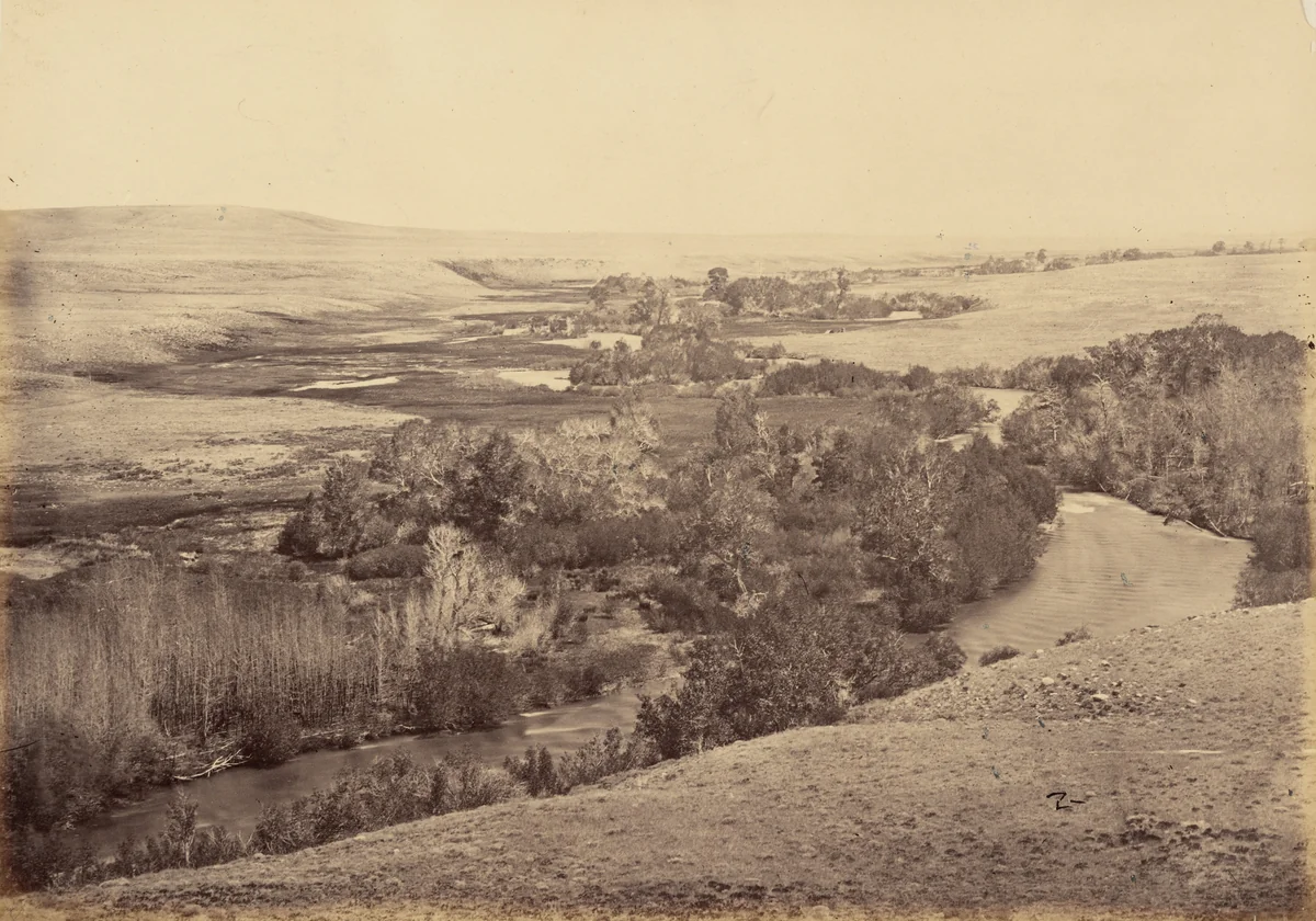Plate 18. Valley of the Little Laramie River by Andrew Joseph Russell, photograph, 1869