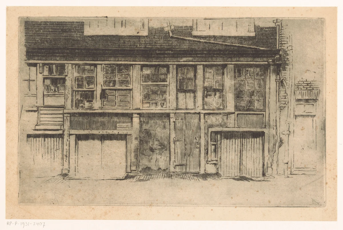 Pui aan het Vuile Weespad in Amsterdam by Johannes Löhr, print, 1892-1928