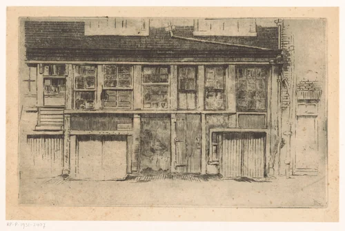 Pui aan het Vuile Weespad in Amsterdam by Johannes Löhr, print, 1892-1928