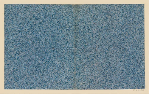 Blauw gespikkeld papier by anonymous, other, 1750-1900
