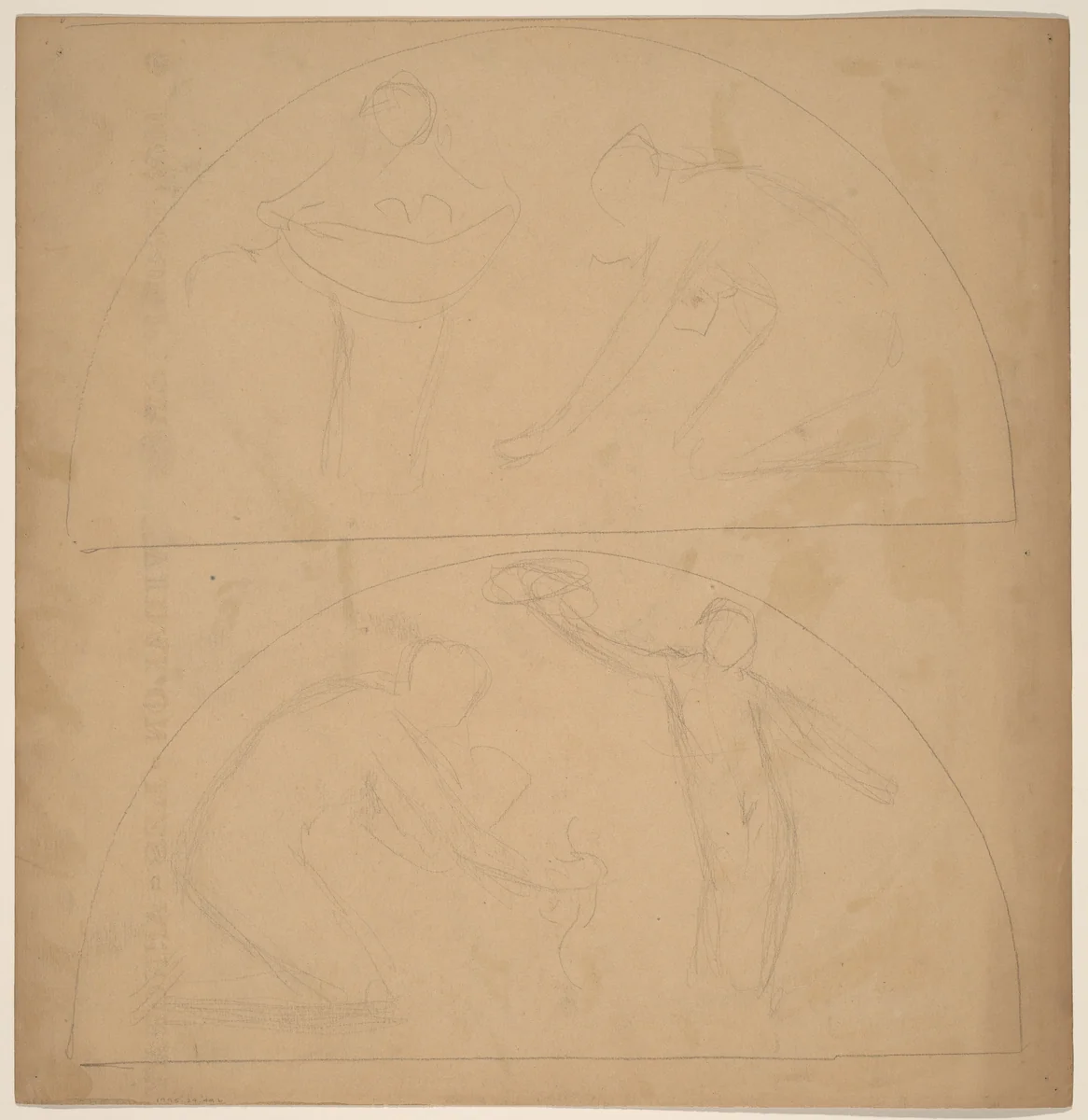 Study for a Border Design [verso] by Charles Sprague Pearce, drawing, 1890-1897