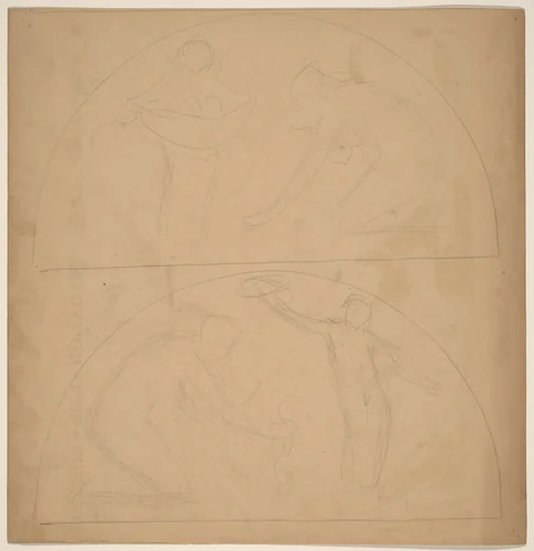Study for a Border Design [verso] by Charles Sprague Pearce, drawing, 1890-1897