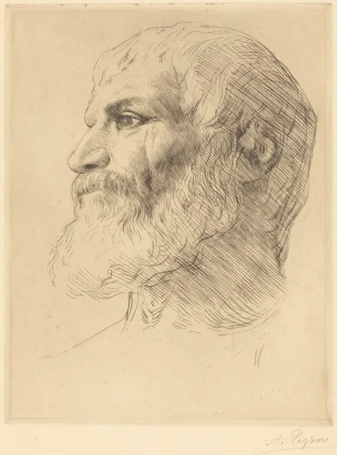 Head of Souliote (Tete de Souliote) by Alphonse Legros, print, 1837-1911