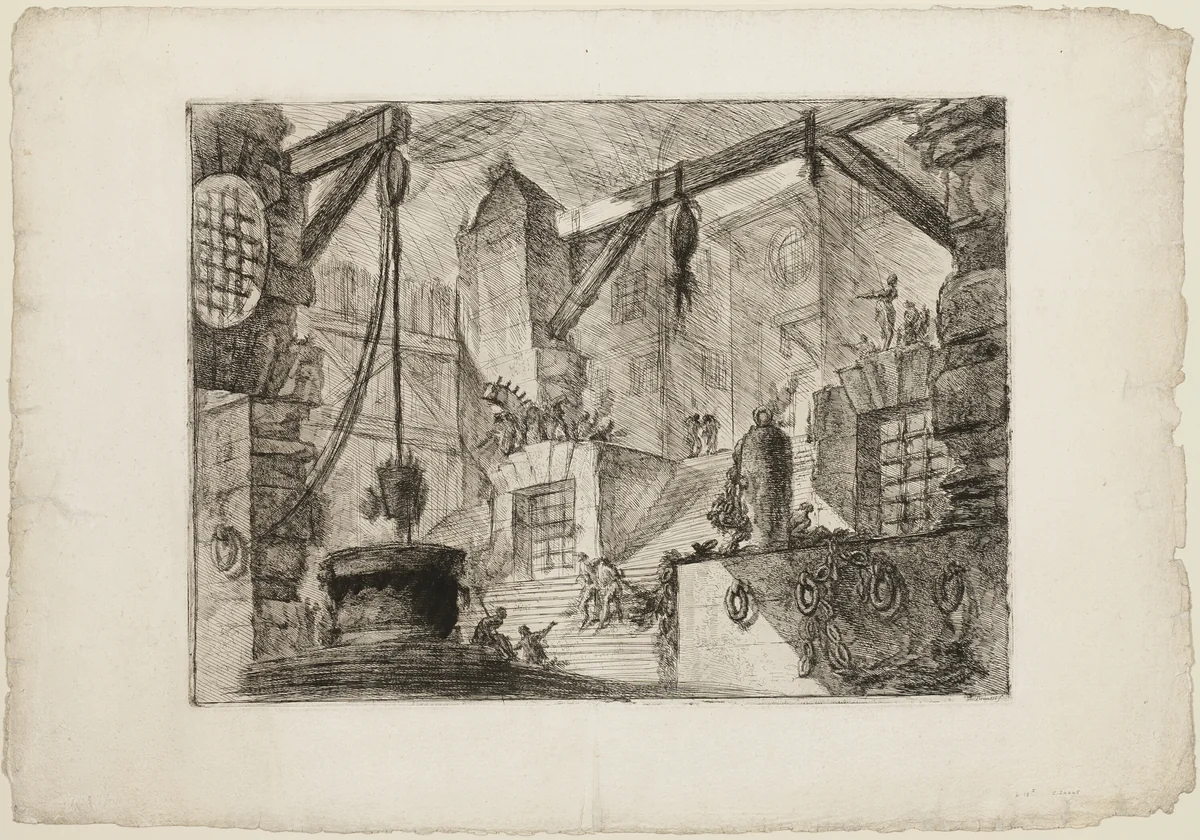 The Well, plate 13 from Imaginary Prisons by Giovanni Battista Piranesi, print, 1750