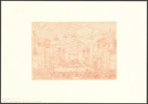 Brand in de Schouwburg van Van Campen by Simon Fokke, drawing, 1772