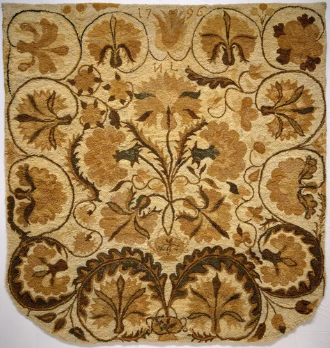Bed rug by N. L., artwork, 1796
