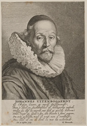 Johannes Uytenbogaert by Hans Vischer, print, 1489-1550