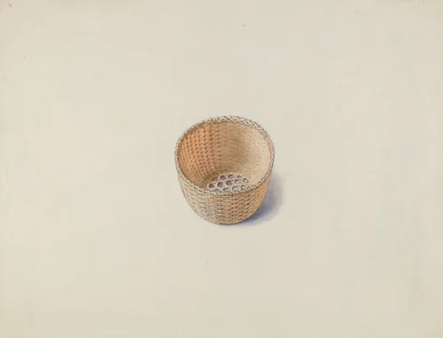 Shaker Basket by Alfred H. Smith, index of american design, 1935-1942