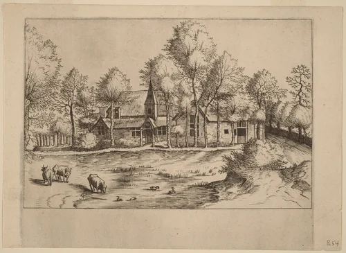Country Village with Church by Lucas van Doetechum
Johannes van Doetechum the Elder
Master of the Small Landscapes, print, 1559-1561