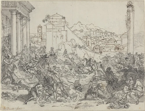 Massacre of the Innocents by Bernard Picart, drawing, 1714