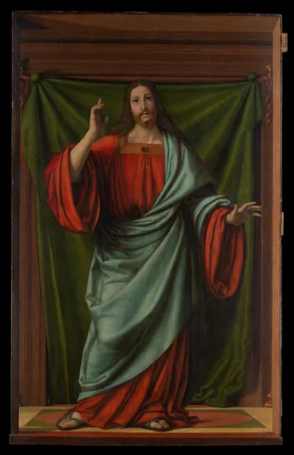 Christ Blessing by Andrea Solario, painting, 1519-1529