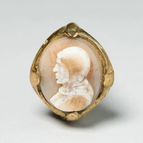 Ring with Cameo Portrait of Girolamo Savonarola by Italian, metalwork, 1500-1550