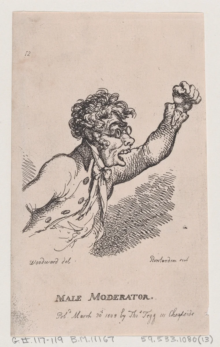 Male Moderator by Thomas Rowlandson, print, 1808