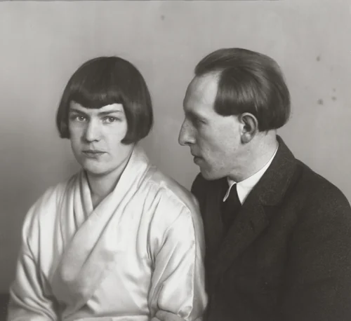 The Painter Heinrich Hoerle and his Wife Tata by August Sander, photograph, 1925