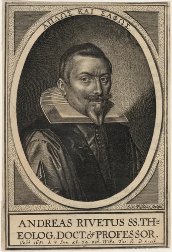 Andreas Rivetus by Simon van de Passe, print, 1595-1647