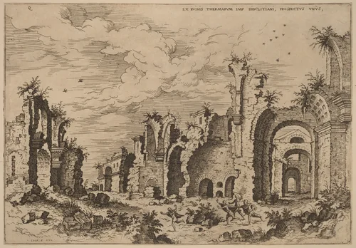 The Baths of Diocletian by Hieronymus Cock, print, 1550