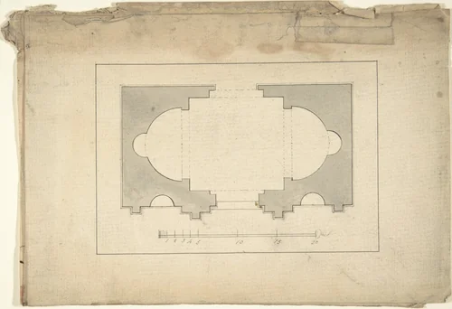 Plan for Garden Pavilion by Robert Morris, drawing, 1715-1754