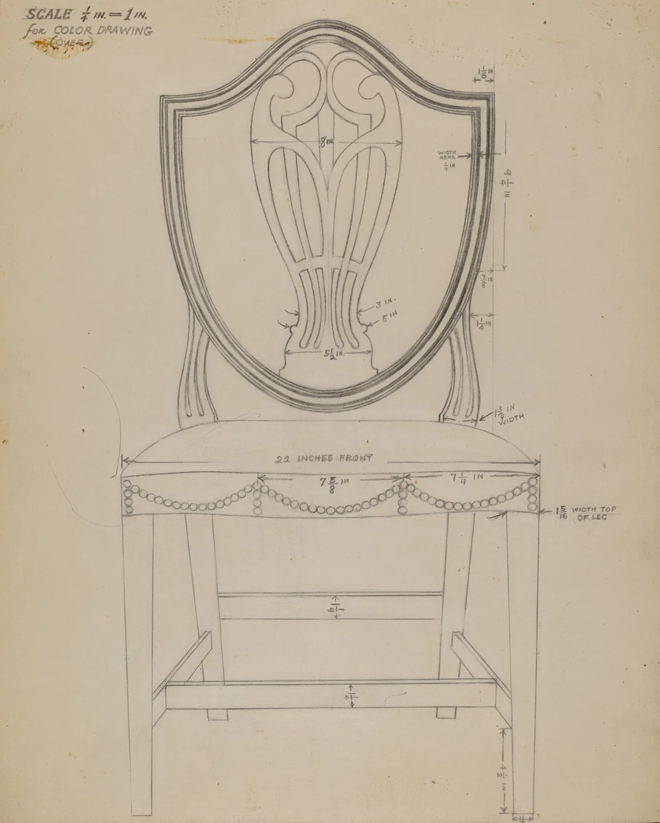Side Chair by Alfred Nason, index of american design, 1936