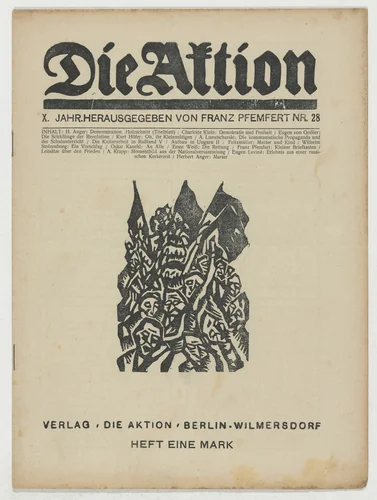 Die Aktion, vol. 9, no. 28 by Conrad Felixmüller, periodical, 1919
