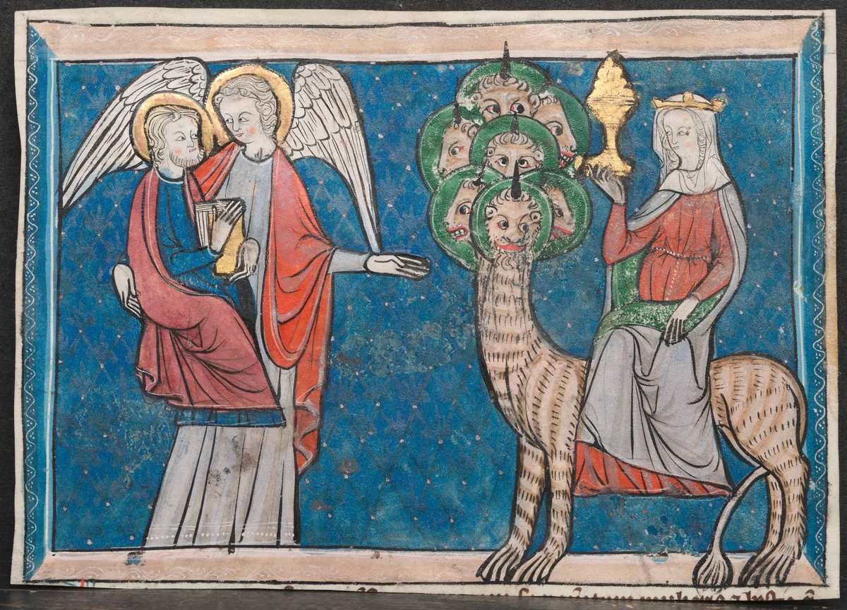 Miniatures from a Manuscript of the Apocalypse by Unknown, manuscript, 1290-1300