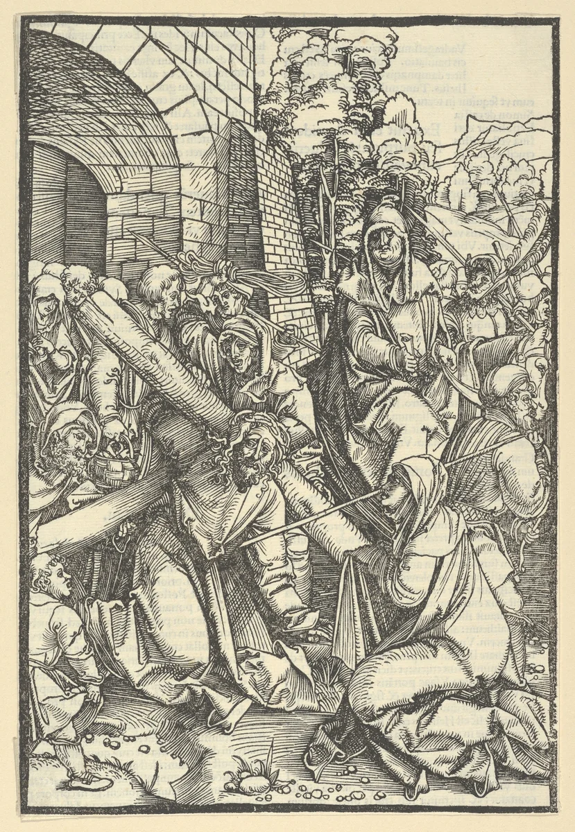 The Bearing of the Cross, from Speculum passionis domini nostri Ihesu Christi by Hans Schäufelein, print, 1507