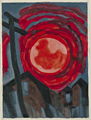 The Eye of Fate by Oscar Bluemner, drawing, 1927